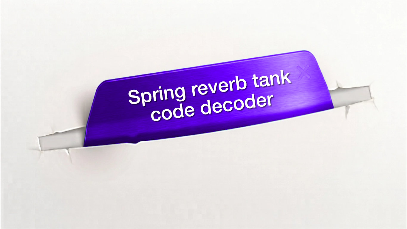 Spring reverb tank code decoder